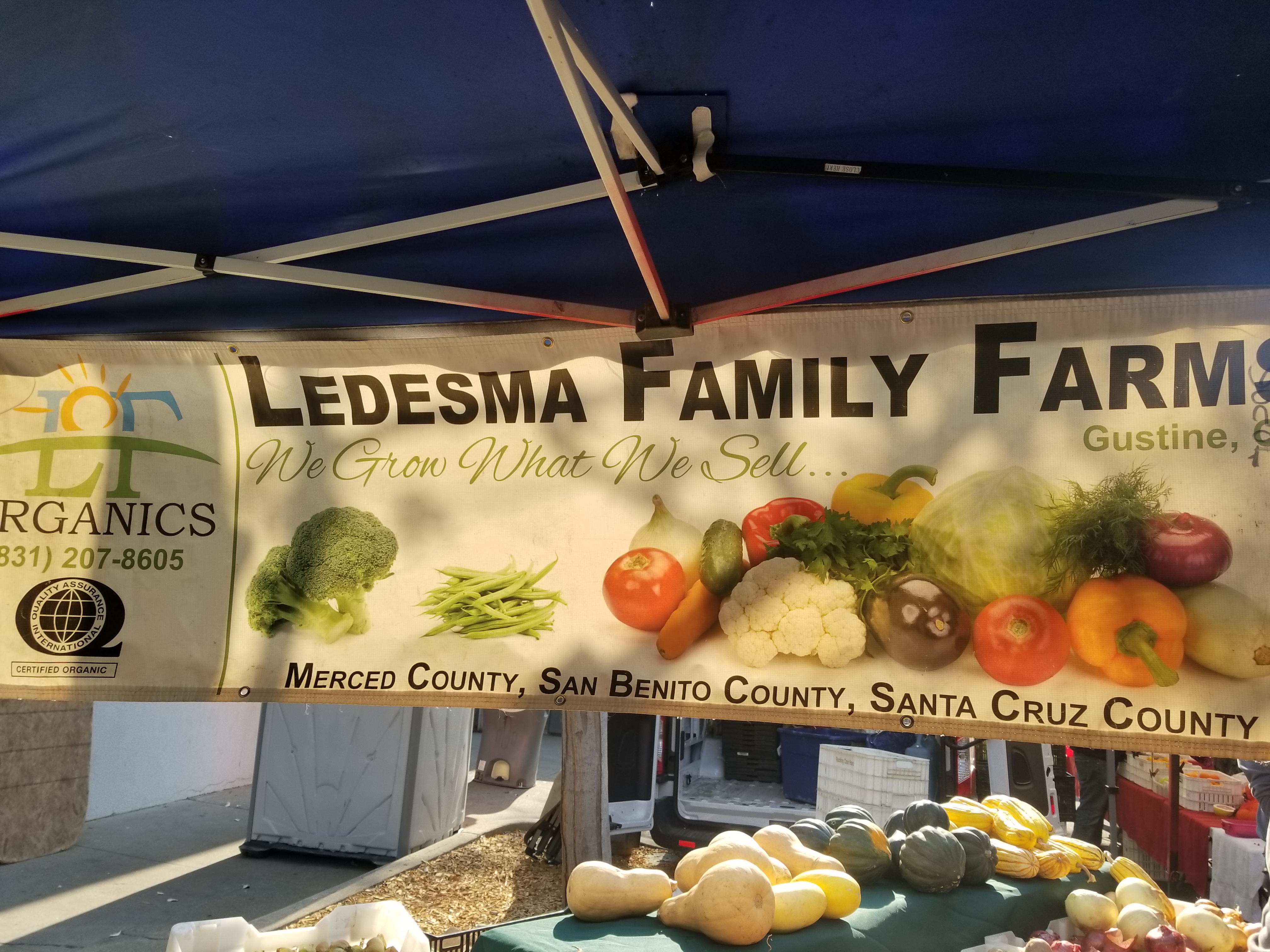 Ledesma Family Farms Booth at Walnut Creek Famers' Market