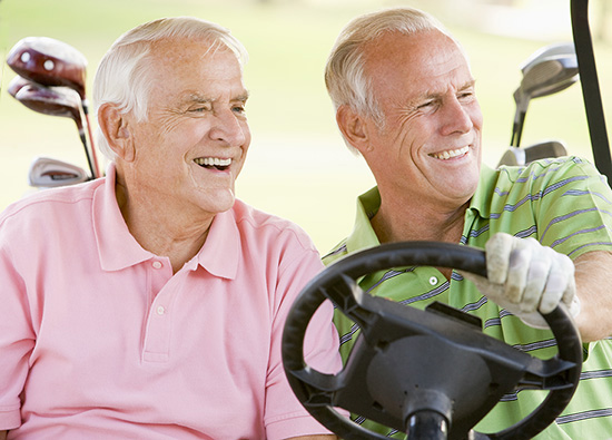 Seniors Golfing in a San Leandro Retirement Community