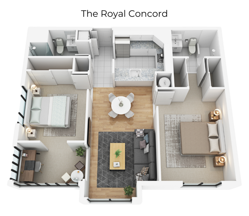 Royal Concord 3D floor plans