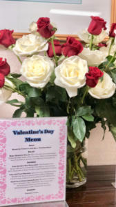 Images of White and Red Roses at The Heritage Downtown for Valentines Day
